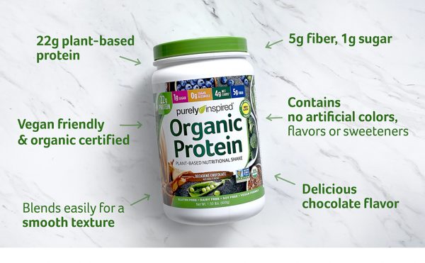 Purely Inspired Organic Protein Plant-Based Nutrition Shake - 680g