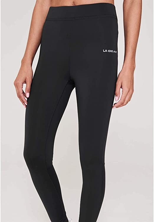 LA Gear Womens Leggings Performance Tights Pants (Colour: Charcoal, Size:  14 (L) ) - Tribe Sport Store