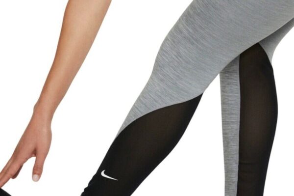 Nike One Womens Mid Rise 7/8 Training Tights Grey Black