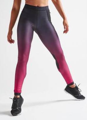 Domyos Fitness Leggings (Colour: Ombre-Pink, Size: 12 (M) ) - Tribe Sport  Store