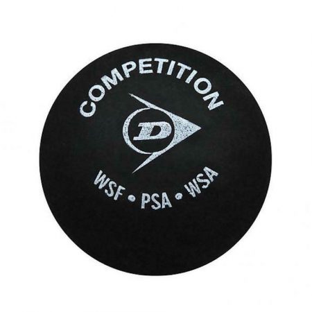 Dunlop Competition Squash Balls - Single Yellow Dot WSF,WS,PSA Official Ball