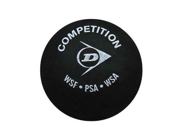 Dunlop Competition Squash Balls - Single Yellow Dot WSF,WS,PSA Official Ball