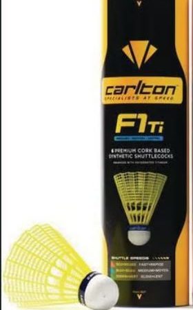 Carlton F1-TI Yellow Shuttles - Medium - Pack of 6