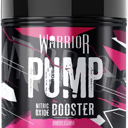 Warrior Supplements Pump Pre Workout Extreme Nitric Oxide Booster Powder (Flavour: Bubblegum, 225 gram) 30 Servings